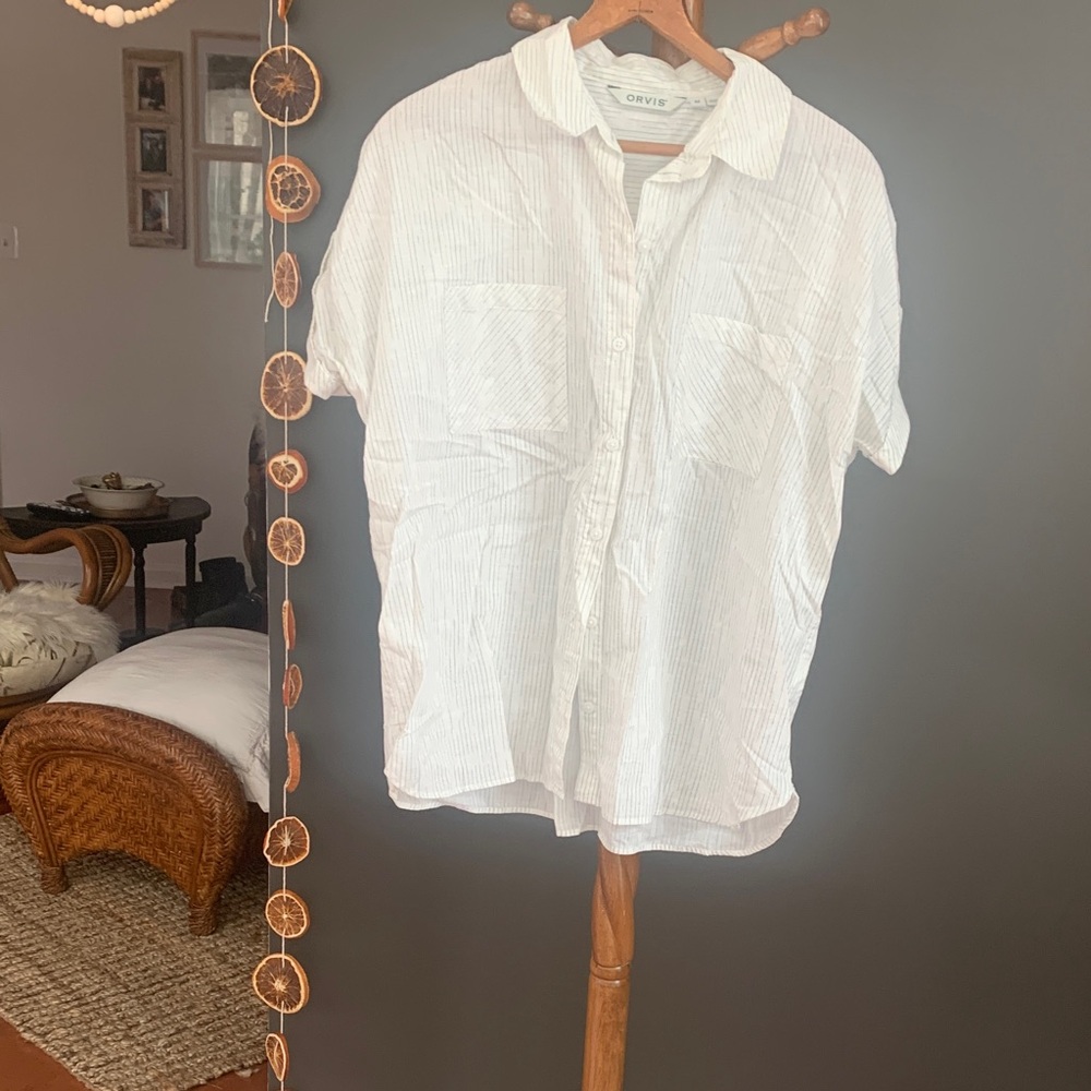 Orvis White Button Down Shirt